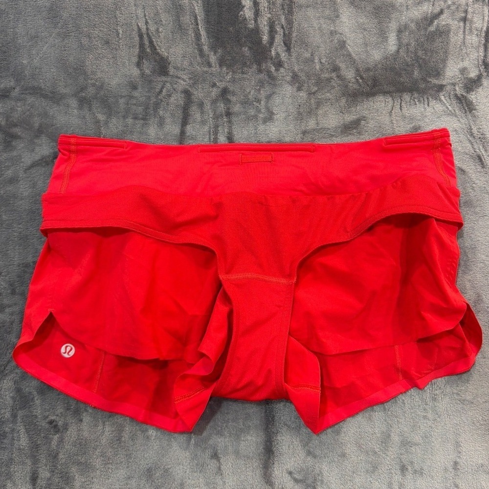 Lululemon Speed Up Shorts Womens Red Low Rise Running 2.5" Inseam Size 8 - Picture 6 of 9
